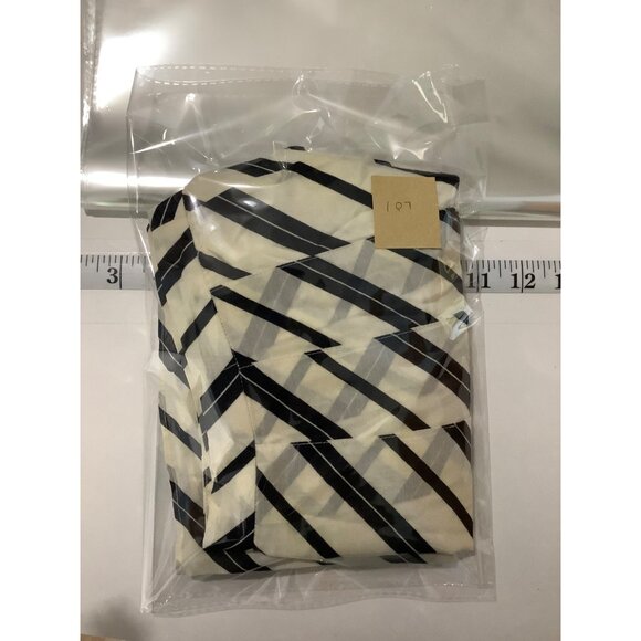 Banana Republic Factory Cotton Silk Blend Pleated Striped A-Line Skirt Women 2 - Picture 7 of 7